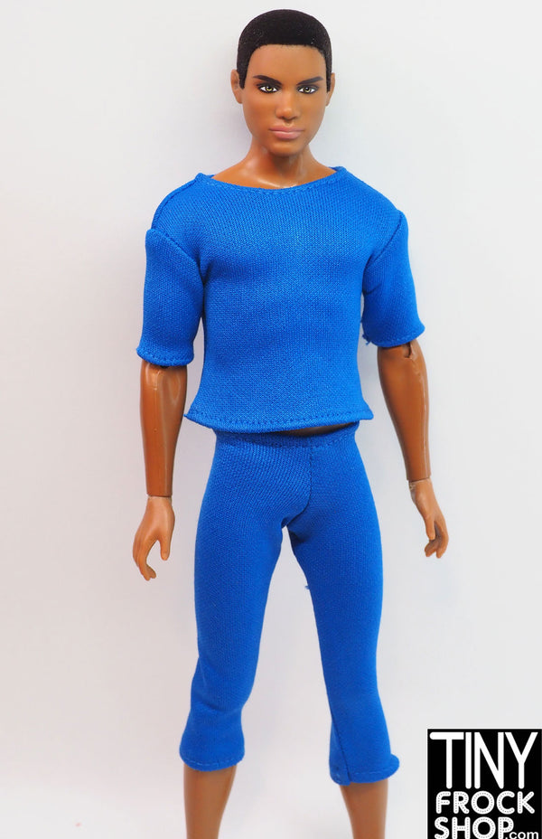 12" Fashion Male Doll Blue Simple Neoprene Outfit