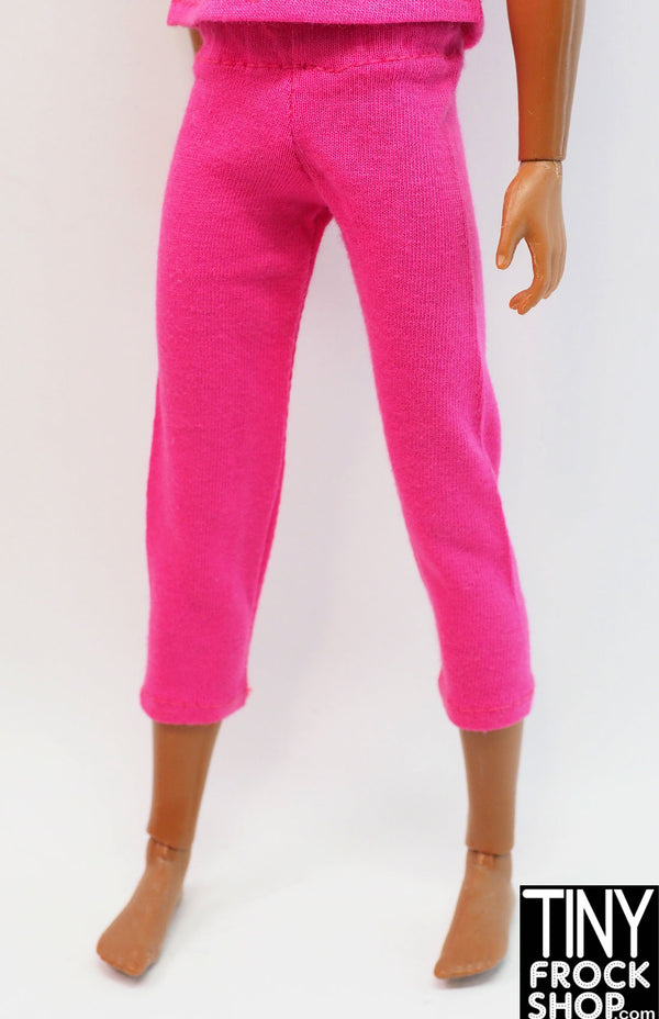 12" Fashion Male Doll Pink Knit Capri Leggings