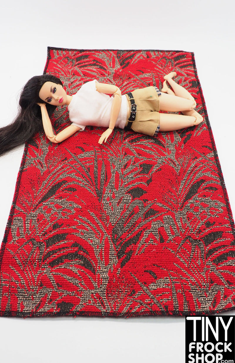 12" Fashion Doll Leaf 2 Sided Area Rugs by TINY FROCK - 5 Colors