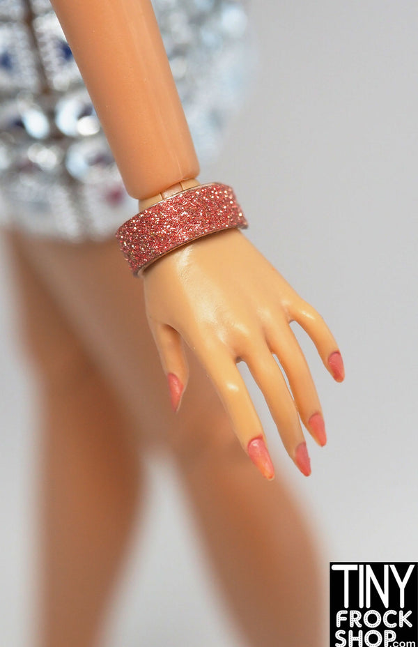 12" Fashion Doll Coral Sparkle Bracelet by Pam Maness
