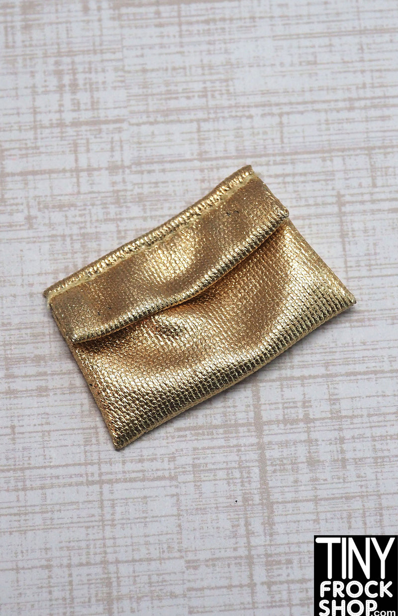 12" Fashion Doll Gold Fabric Clutch