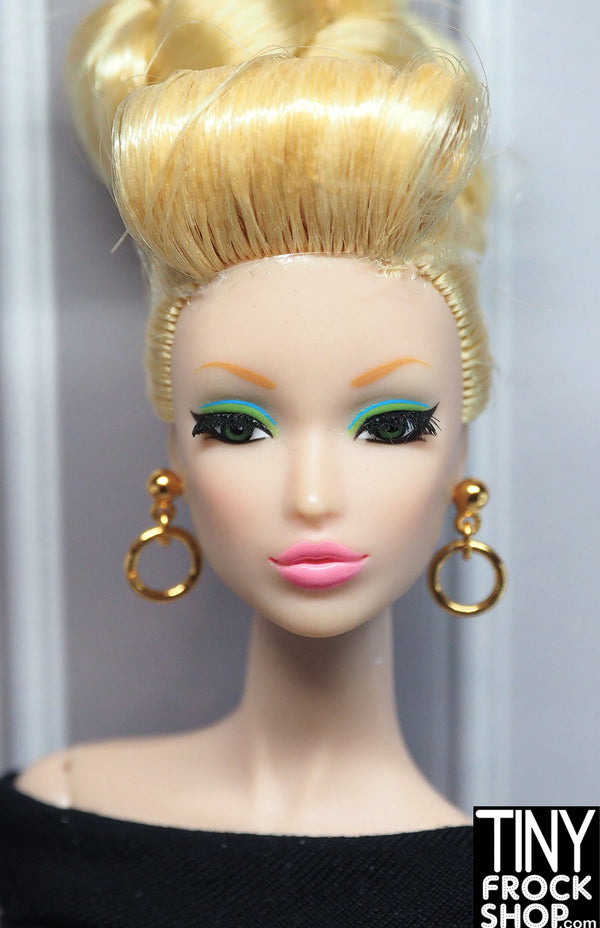 12" Fashion Doll Small Hoop Dangle Earrings - More Colors