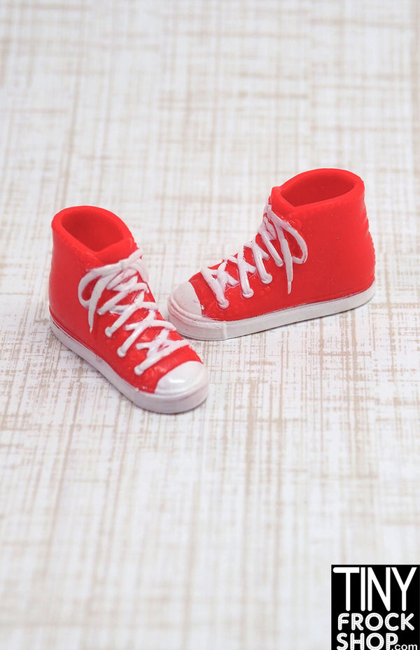 12" Fashion Doll Red Hi Top Sneakers