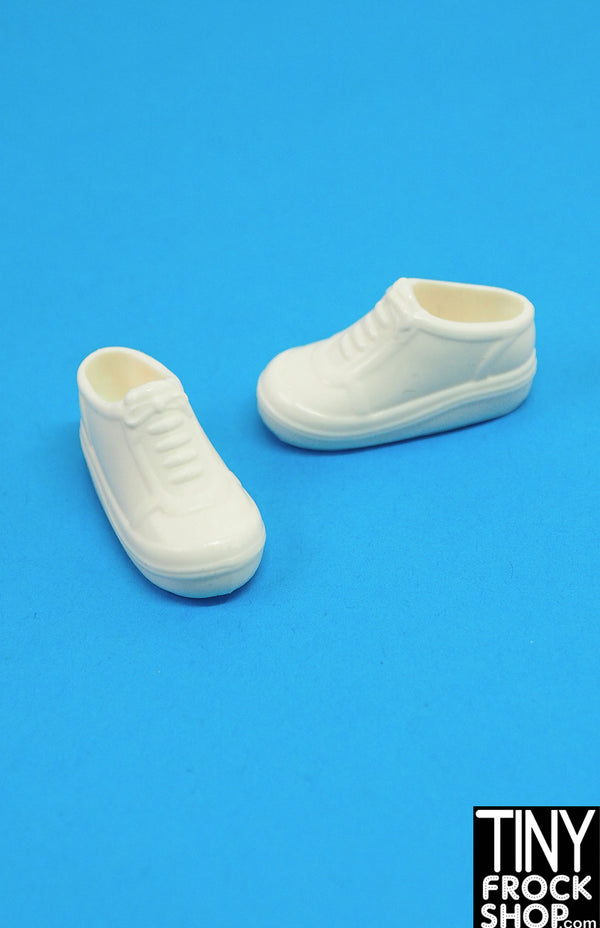 12" Fashion Doll White Basic Lace Up Sneakers
