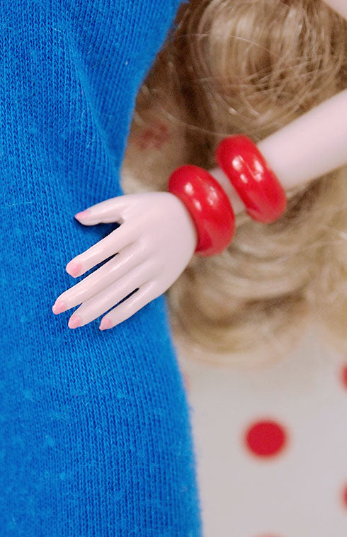 Barbie® Target Red and White Bangle Bracelet Set of 3