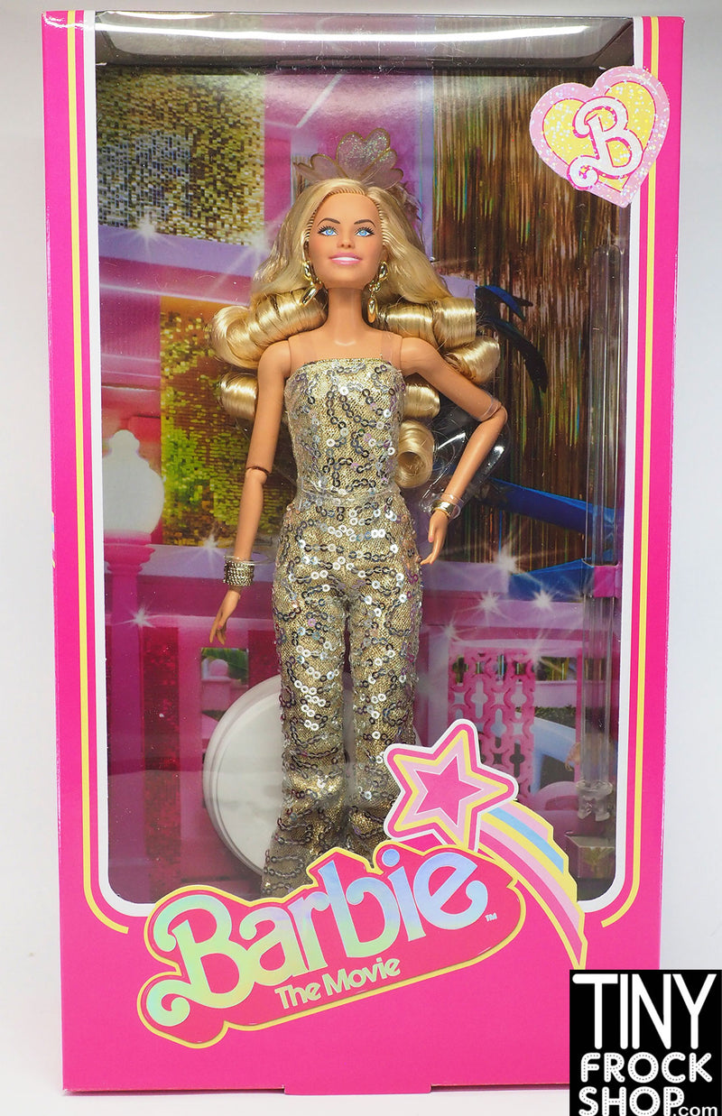 Barbie® The Movie Barbie in Gold Disco Jumpsuit Doll NRFB