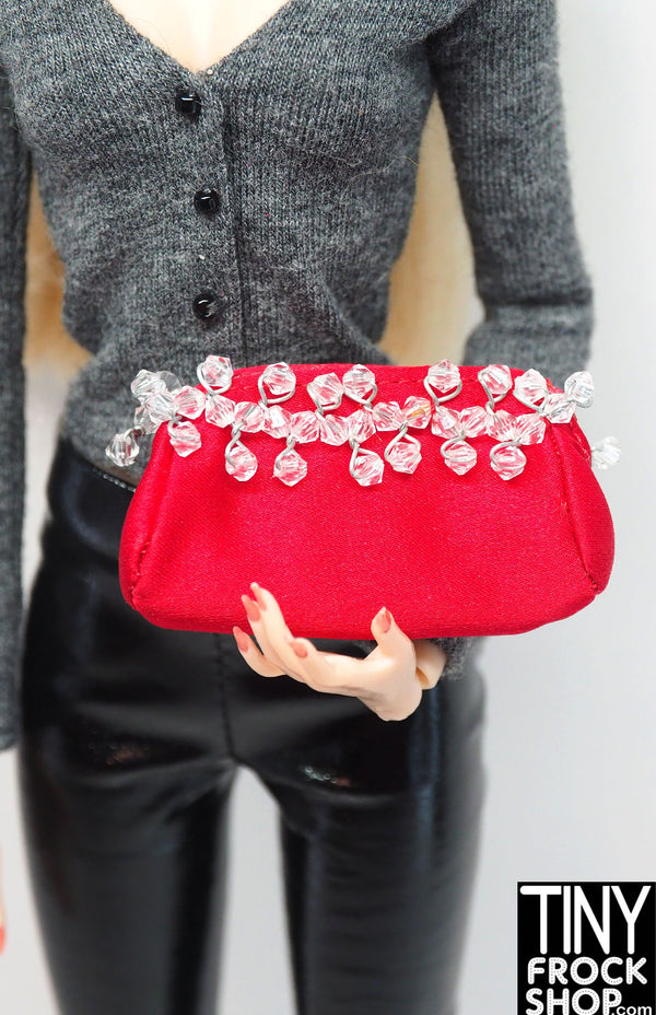Integrity FR 2011 Elyse Engaging Red and Clear Bead Handbag