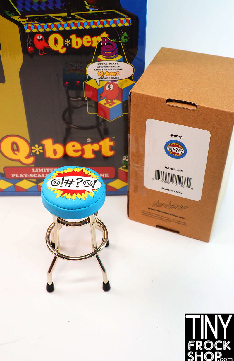New Wave Toys 1:6 Scale Qbert Working Arcade Game with Stool - NFRB