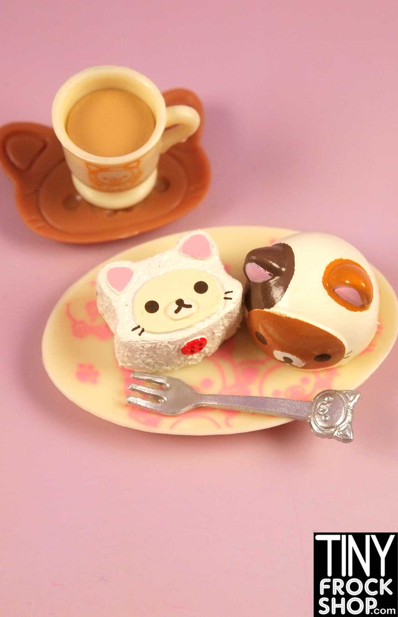 12" Fashion Doll Rilakumma Cat Cafe Re-Ment 5 Cake Set