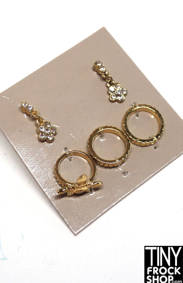Integrity FR 2011 Vanessa Monaco Royale Gold Bracelet and Earring Set