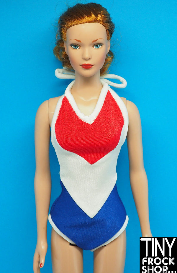 16 Inch Doll Red White and Blue Swimsuit