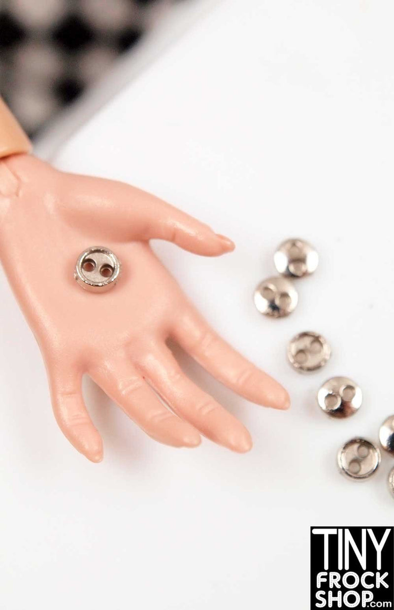 3mm Barbie Super Mini Metal 2 Hole Buttons - Pack of 10 Buttons - TinyFrockShop.com