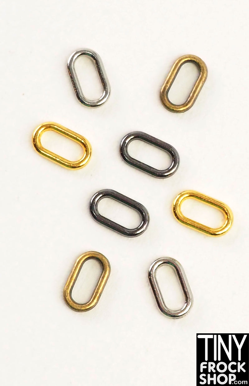 5MM - 12" Fashion Doll Mini Metal Oval Rings