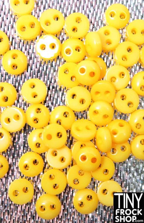 5mm - Barbie High Quality Super Small Resin Tiny 2 Hole Buttons - 12 pcs - Tiny Frock Shop