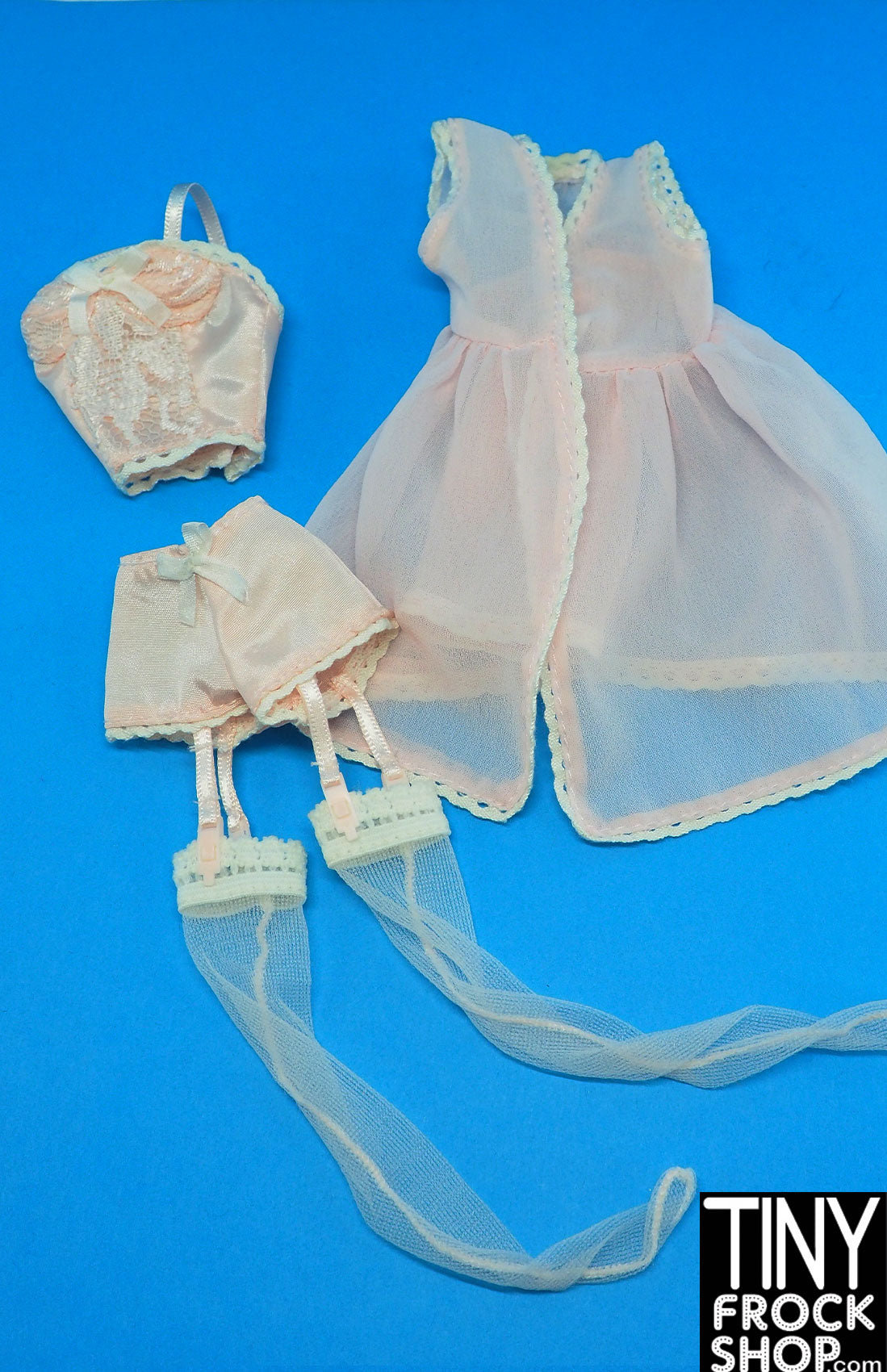 Tiny Frock Shop Barbie® 2003 Fashion Model Lingerie 6 Grey Slip and Panties  Set
