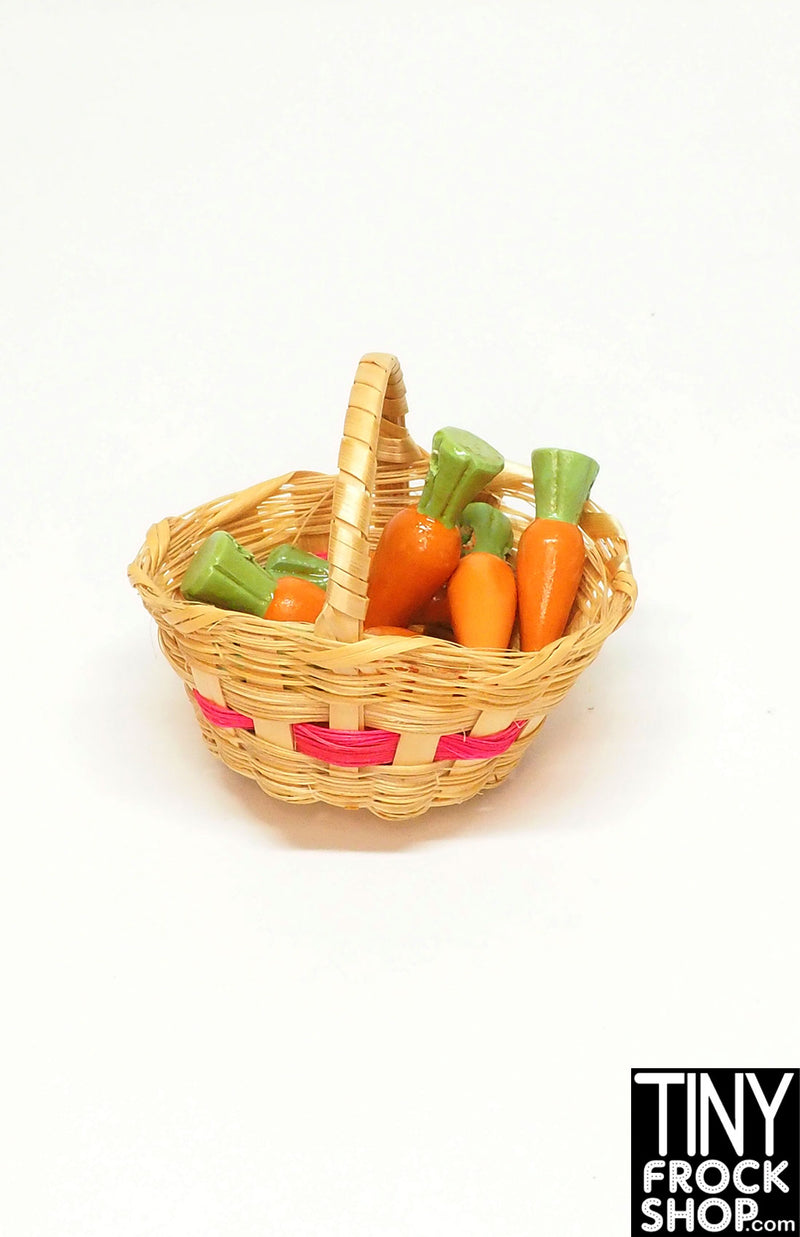 12" Fashion Doll Basket of Carrots