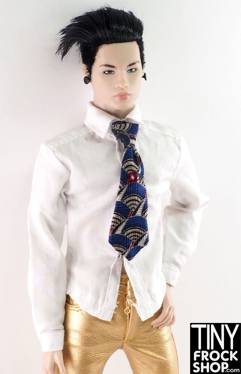 12" Male Fashion Doll Silk Vintage Ties by Pam Maness