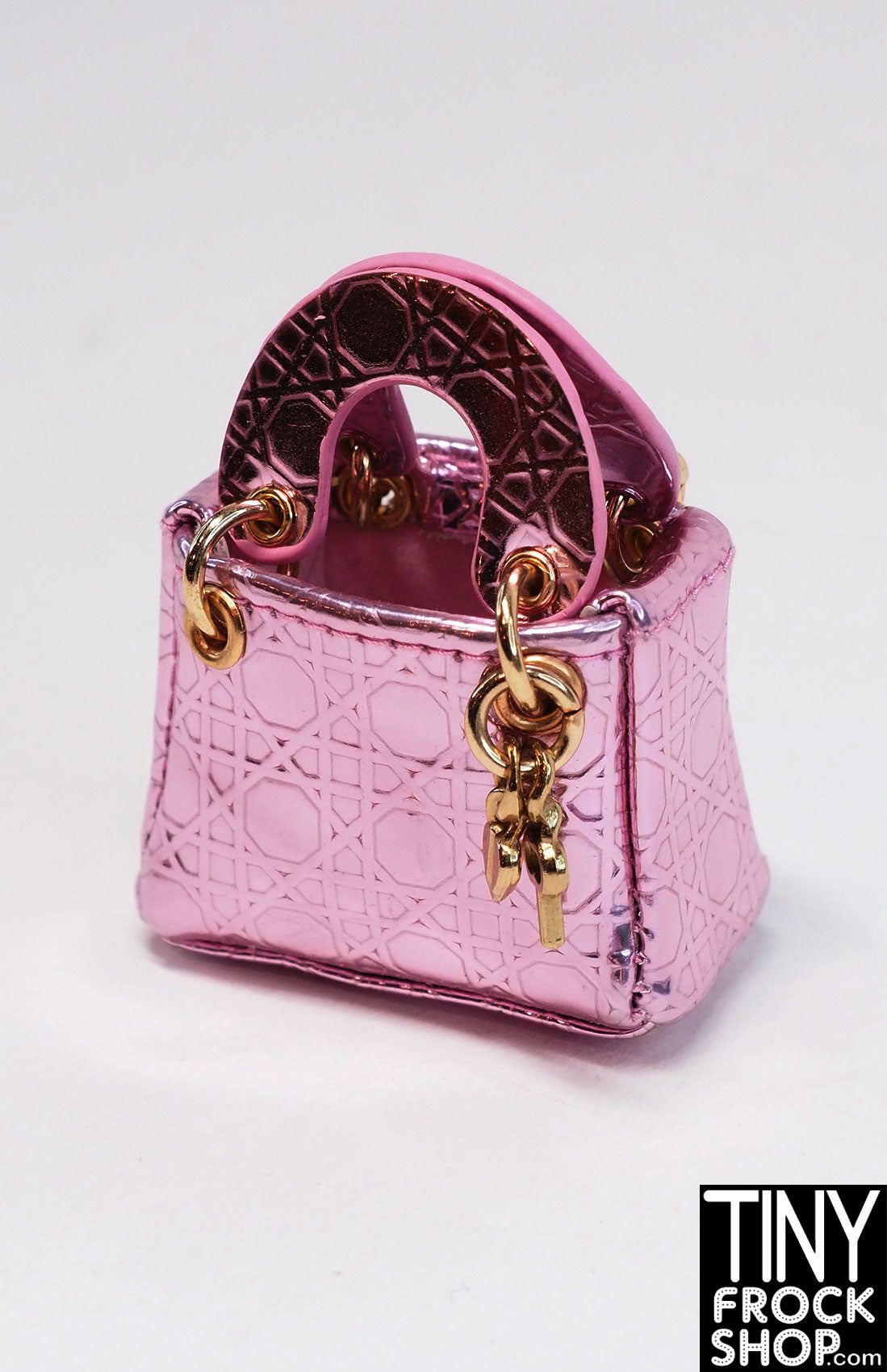 Dior Metallic Ama Shoulder Bag - Pink
