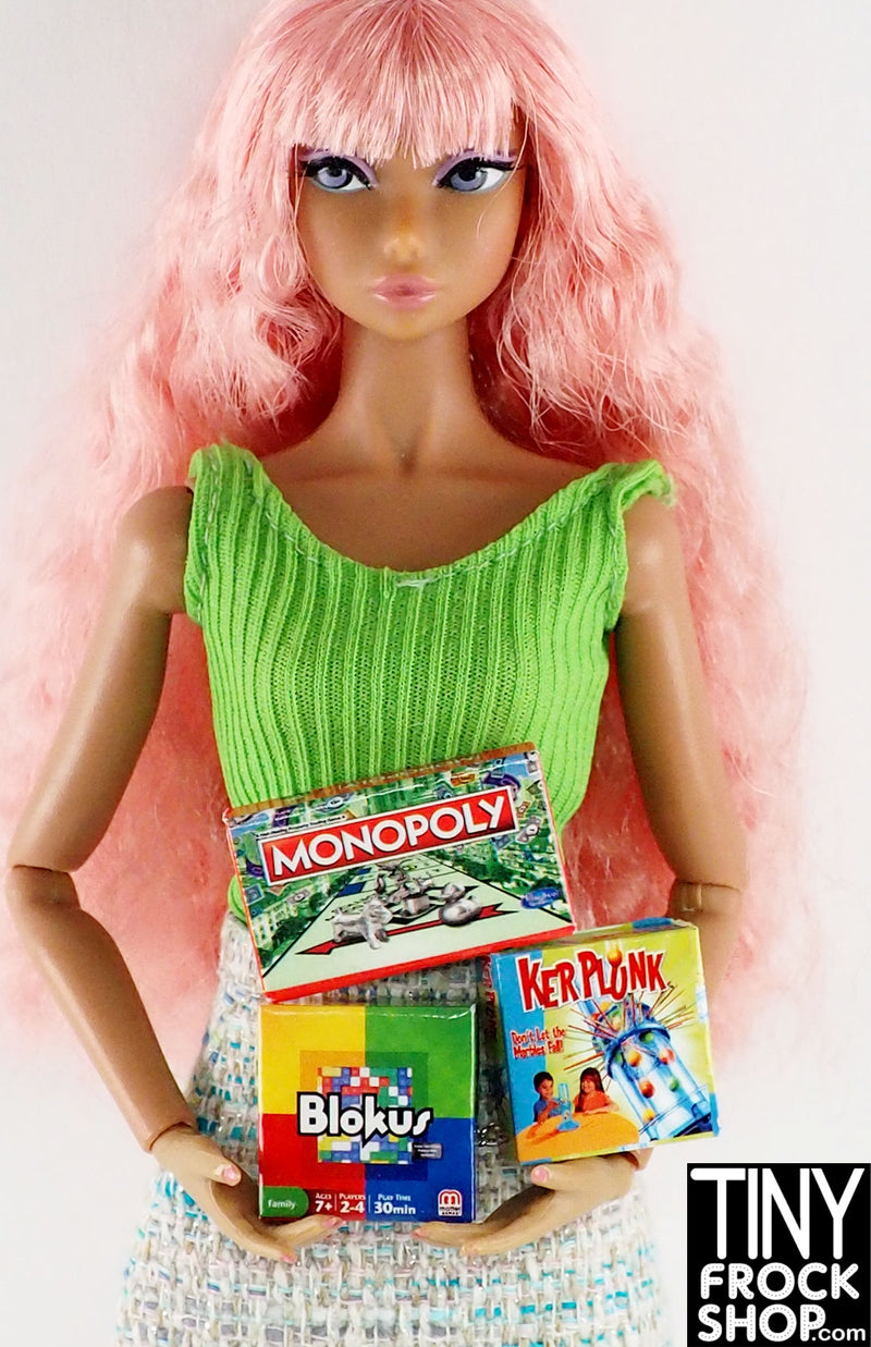 12" Fashion Doll Worlds Smallest Micro Toy Box Board Games
