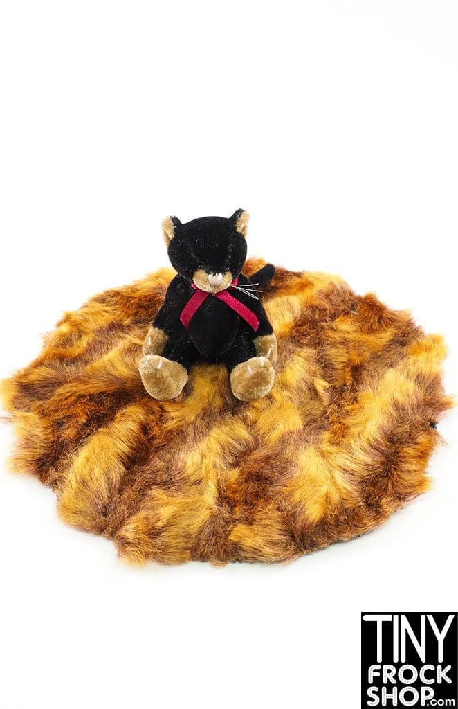 12" Fashion Doll 6 inch Round Fur Area Rugs by Pam Maness
