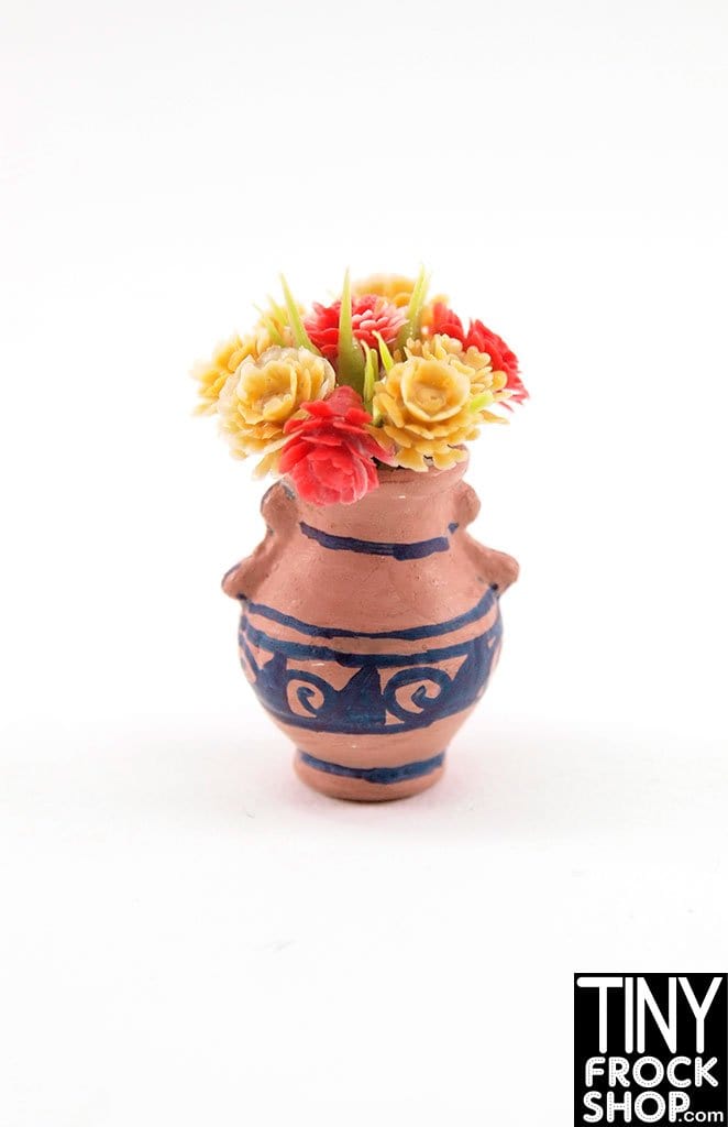 12" Fashion Doll Clay Vase Flower Arrangements by Ginger Baldwin