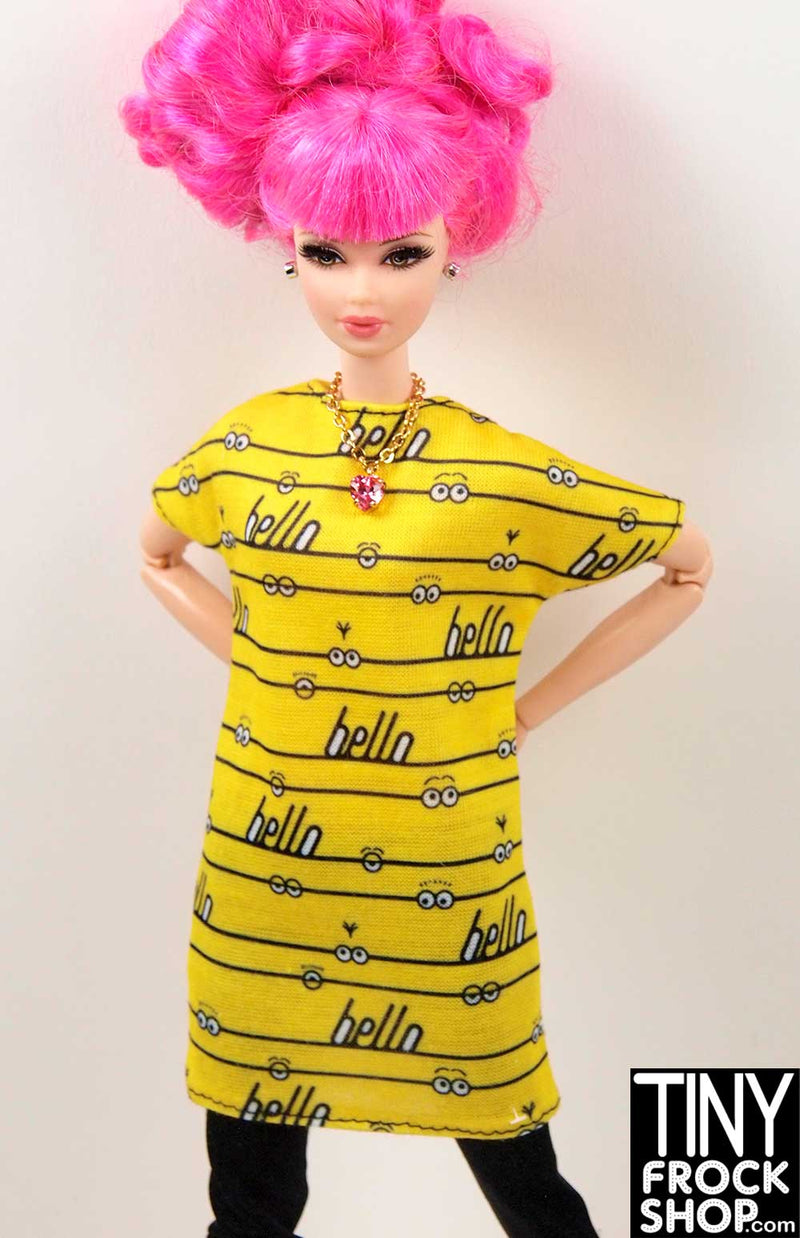 Barbie Despicable Me Hello Minions Graphic Dress - TinyFrockShop.com