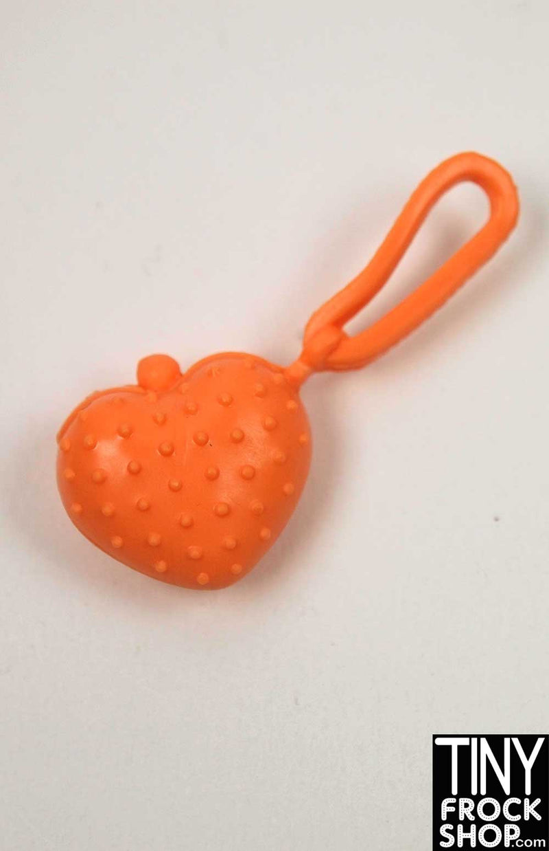 Barbie Mini Dotted Coral Heart Clutch - TinyFrockShop.com