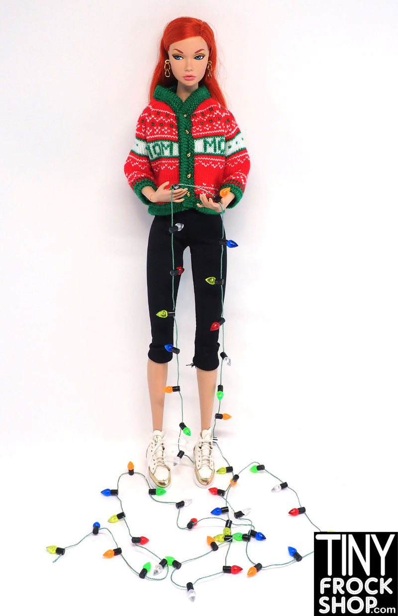 12" Fashion Doll Mini Faux Christmas Lights