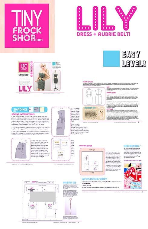 Tiny Frock Shop PDF Pattern - Lily Dress with Belt! - Tiny Frock Shop