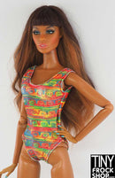 12" Fashion Doll Abstract Linear Swimsuit - Tiny Frock Shop