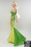 12" Fashion Doll Birthstone Evening Dress August Peridot - Tiny Frock Shop