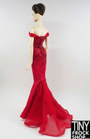 12" Fashion Doll Birthstone Evening Dress July Ruby - Tiny Frock Shop