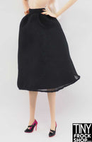 12" Fashion Doll Black Chiffon Overlay Cocktail Skirt - Tiny Frock Shop