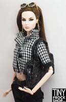 12" Fashion Doll Black Croc Best Models On location Handbag - Tiny Frock Shop
