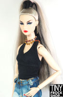 12" Fashion Doll Black knit Halter Top