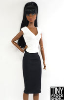 12" Fashion Doll Black Knit Tube Skirt