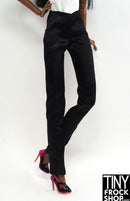 12" Fashion Doll Black Satin Slim Pant