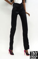 12" Fashion Doll Black Satin Slim Pant