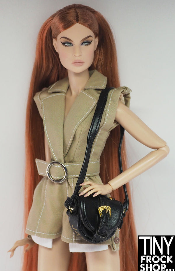 12" Fashion Doll Black Signature Handbag by The Janchor