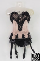 12" Fashion Doll Black and Pink Teddy