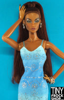 12" Fashion Doll Blue Ombre Glitter Dress - Tiny Frock Shop