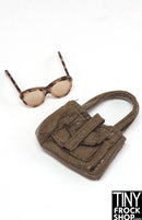 12" Fashion Doll Brown New England Escape Sunglasses and Bag Set - Tiny Frock Shop