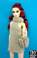 12" Fashion Doll Claudia Dress with Bag by Knits4Dolls - More Colors