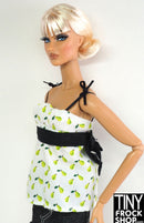 12" Fashion Doll Cotton Pear Print Top