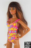 12" Fashion Doll Daisy Multi Colored One Piece Swimsuit - Tiny Frock Shop