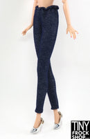 12" Fashion Doll Dark Faux Denim Knit Leggings