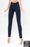 12" Fashion Doll Dark Faux Denim Knit Leggings