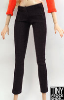 12" Fashion Doll Deep Warm Plum Sparkle Capri Jeans