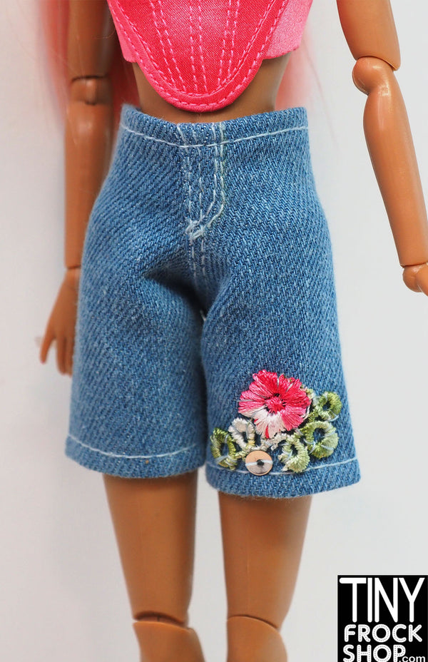 12" Fashion Doll Denim Jean Shorts