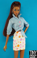 12" Fashion Doll Flower Pencil Skirt - Tiny Frock Shop